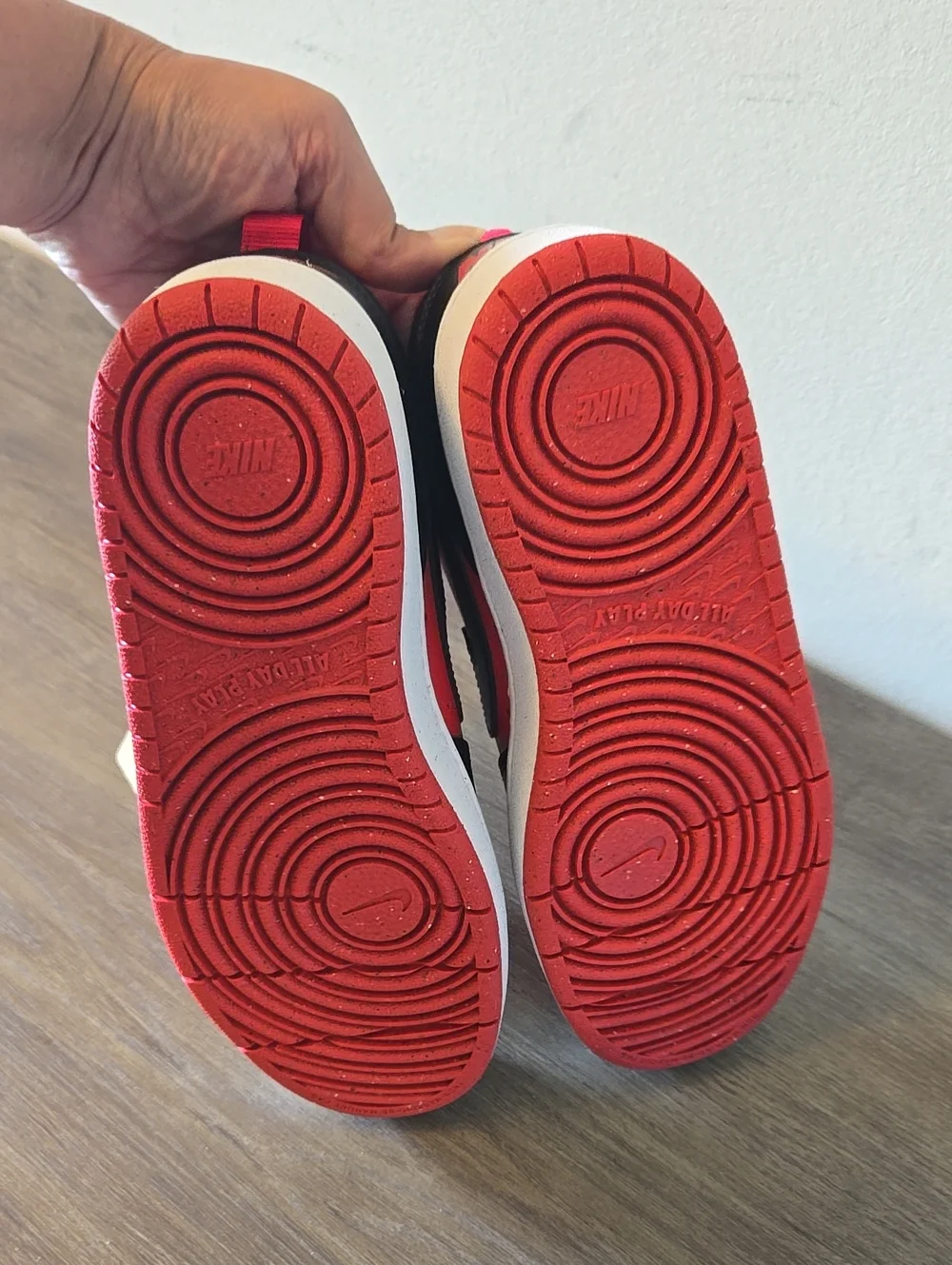 NWT Nike Borough Low-Top Sneakers in Red and Black